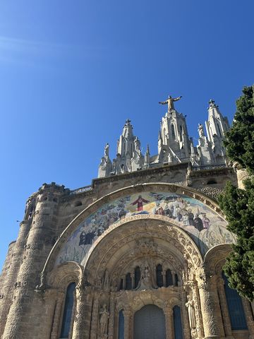 The Temple of the Sacred Heart on top of Tibidabo, Barcelona